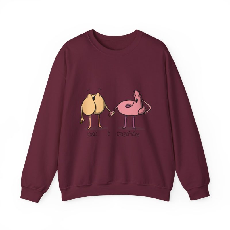 Sudadera cuello redondo - Granate - Cul i merda
