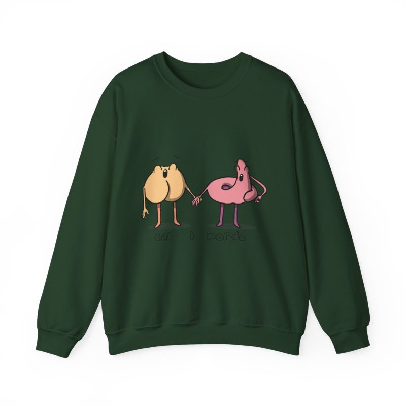 Sudadera cuello redondo - Verde bosque - Cul i merda