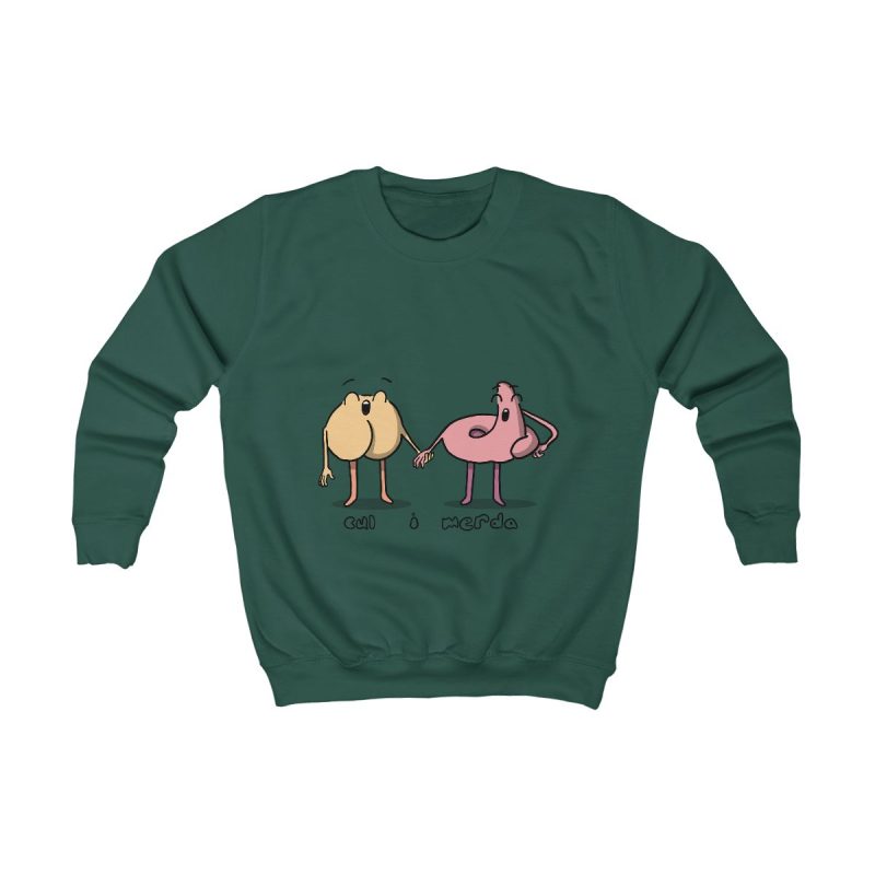 Sudadera infantil - Verde botella - Cul i merda Sudadera infantil - Verde botella - Cul i merda