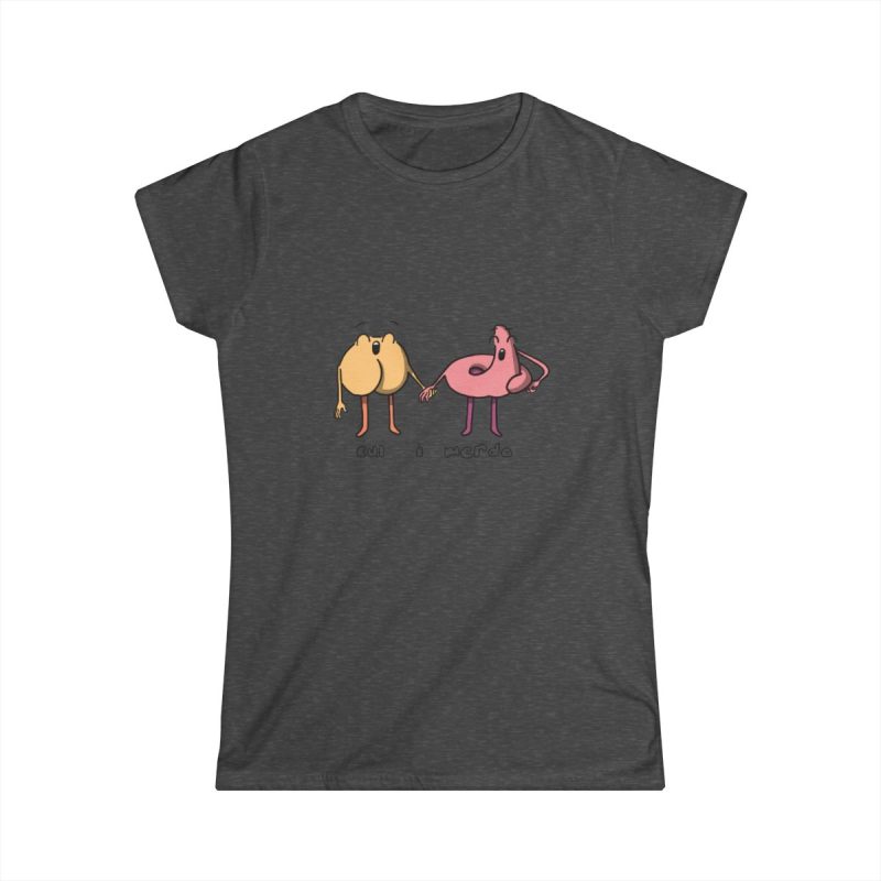Camiseta mujer Softstyle - Gris oscuro jaspeado - Cul i merda