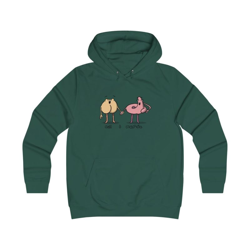 Sudadera universitaria mujer - Verde botella - Cul i merda Sudadera universitaria mujer - Verde botella - Cul i merda