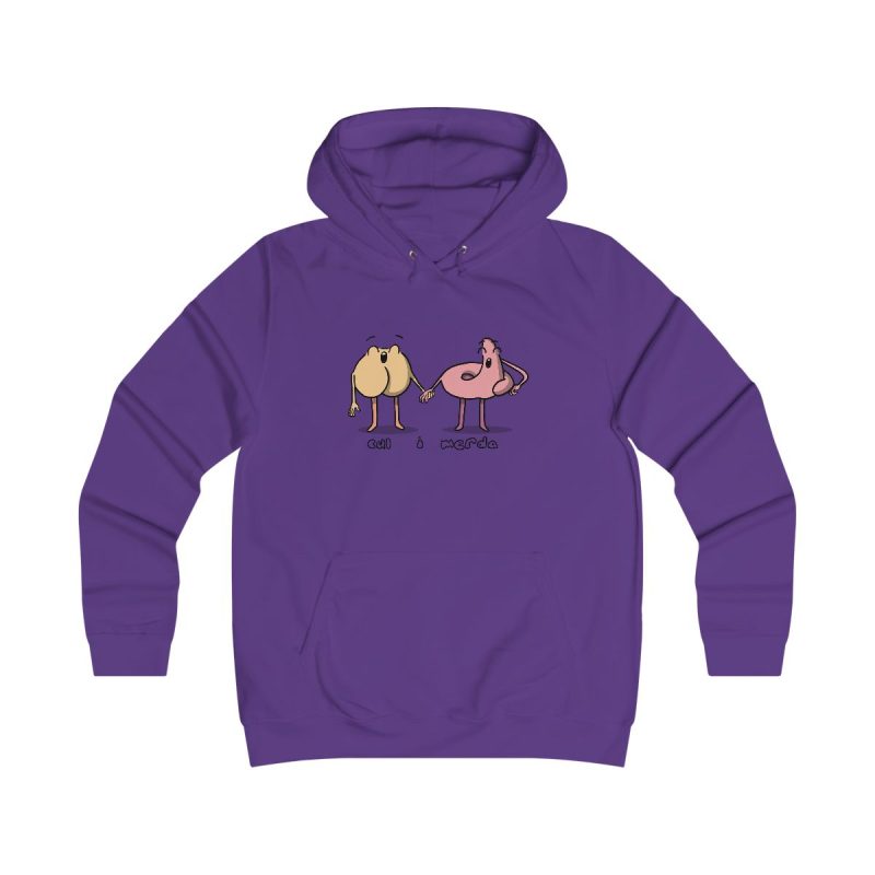Sudadera universitaria mujer - Morado - Cul i merda