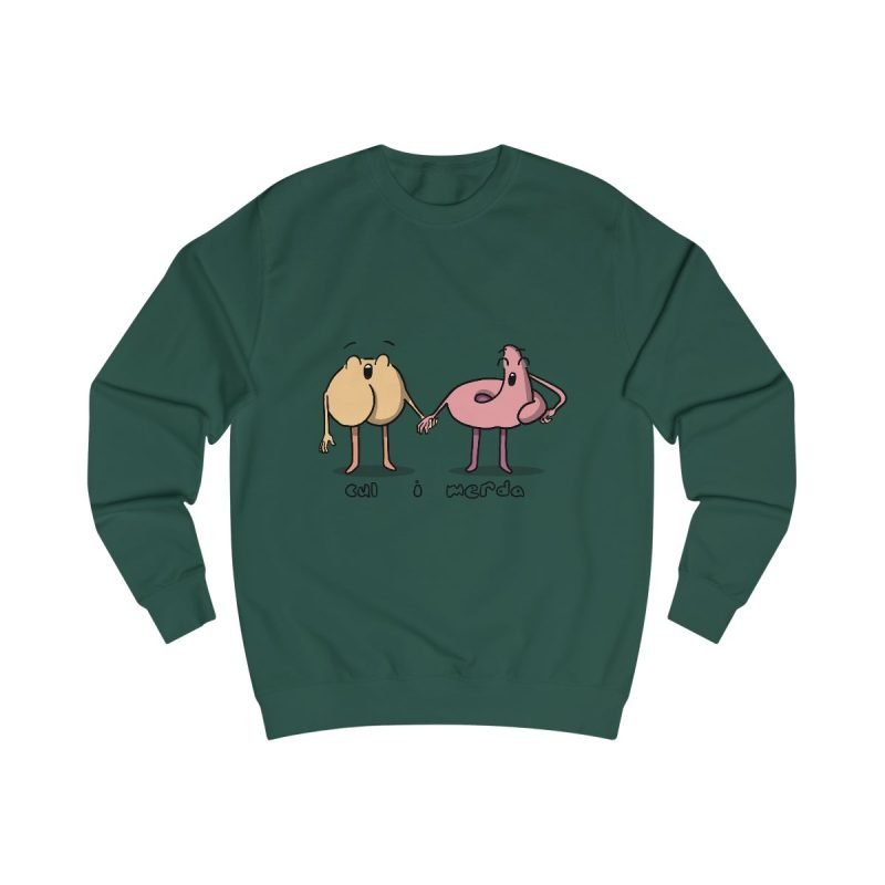 Sudadera clasica - Verde botella - Cul i merda Sudadera clasica - Verde botella - Cul i merda