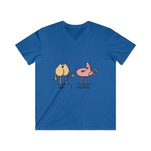 Camiseta hombre entallada cuello de pico - Azul royal - Cul i merda