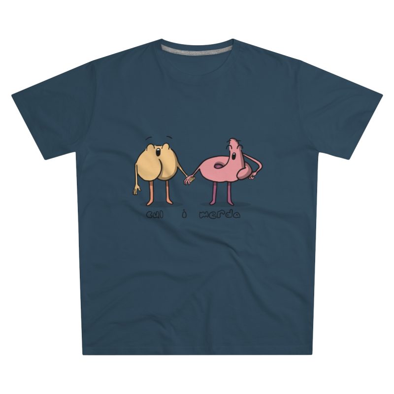 Camiseta hombre corte moderno - Azul vaquero - Cul i merda