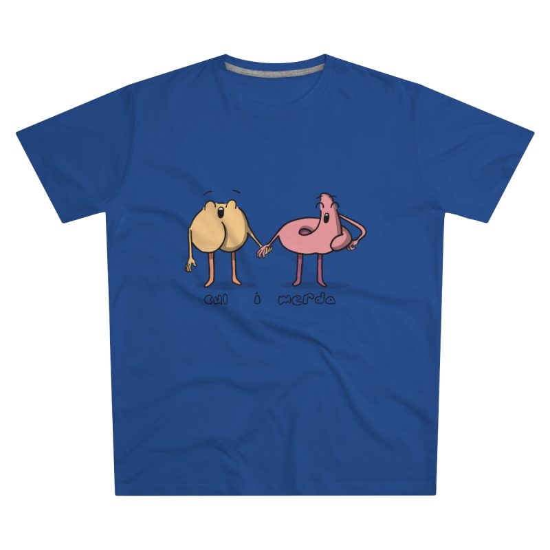 Camiseta hombre corte moderno - Azul royal intenso - Cul i merda