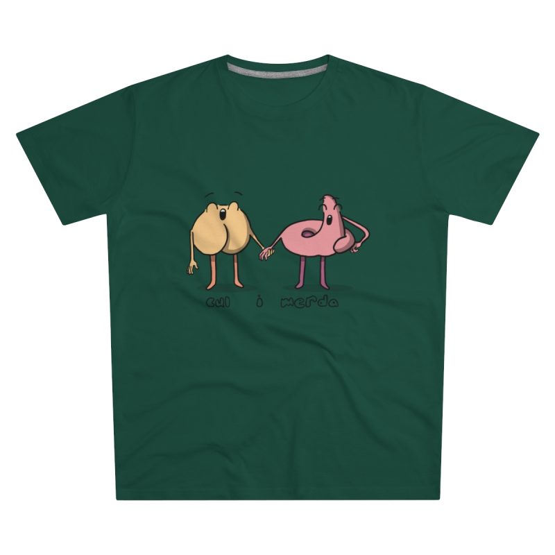 Camiseta hombre corte moderno - Verde botella - Cul i merda