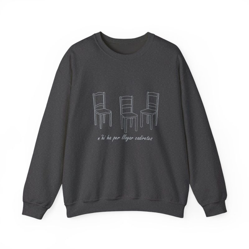 Sudadera cuello redondo - Gris oscuro jaspeado - Cadiretes Sudadera cuello redondo - Gris oscuro jaspeado - Cadiretes