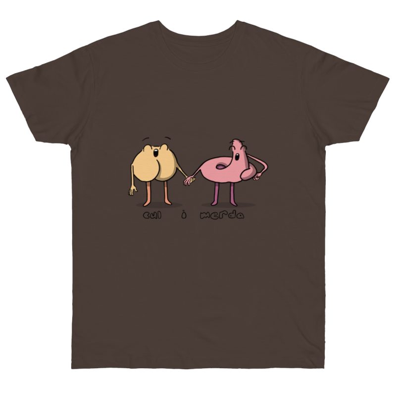 Camiseta punto liso - Marron oso - Cul i merda Camiseta punto liso - Marron oso - Cul i merda