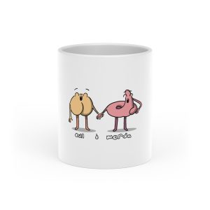Taza con asa de corazon - Blanco - Cul i merda
