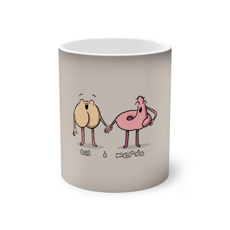 Taza magica que cambia de color - Negro - Cul i merda Taza magica que cambia de color - Negro - Cul i merda