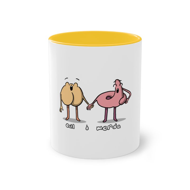 Taza bicolor - Amarillo dorado - Cul i merda