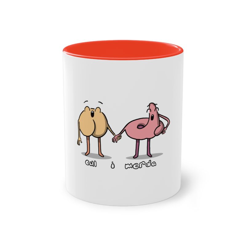 Taza bicolor - Rojo - Cul i merda