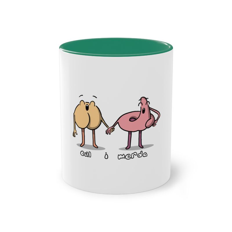 Taza bicolor - Verde oscuro - Cul i merda