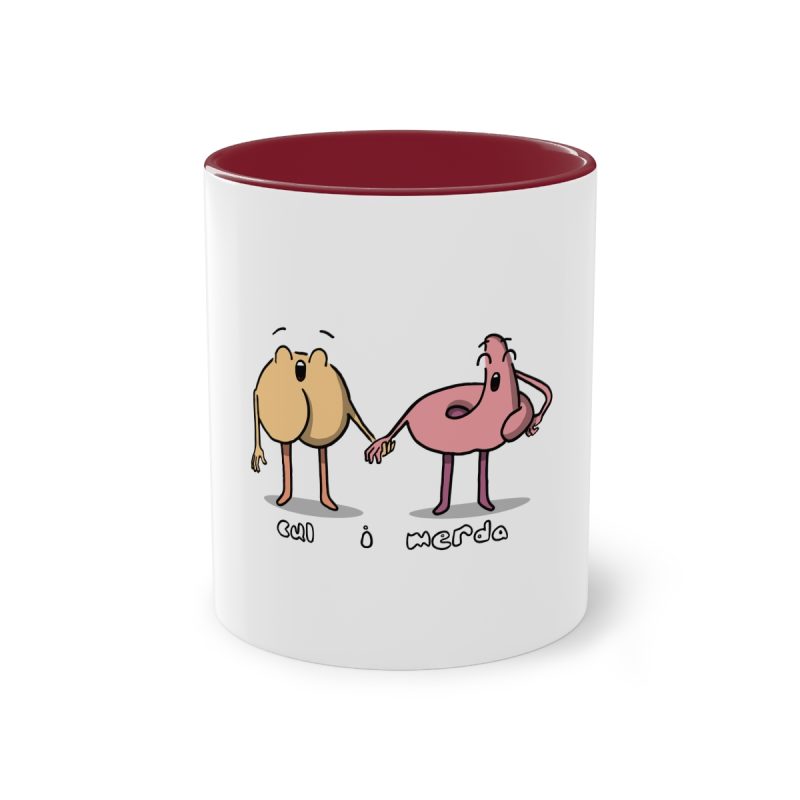 Taza bicolor - Granate - Cul i merda