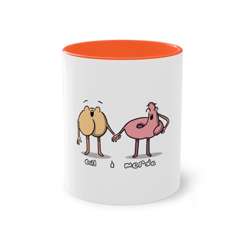 Taza bicolor - Naranja - Cul i merda