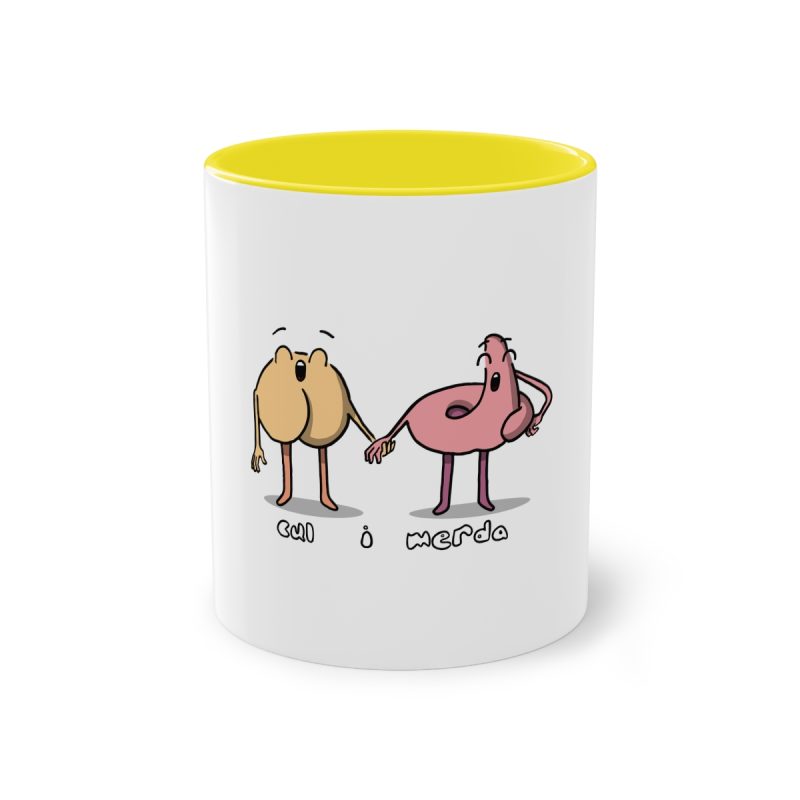 Taza bicolor - Amarillo - Cul i merda