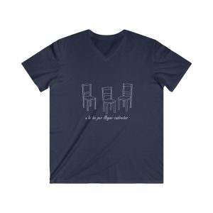 Camiseta hombre entallada cuello de pico - Azul marino - Cadiretes