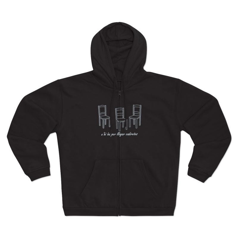 Sudadera capucha con cremallera premium - Negro - Cadiretes