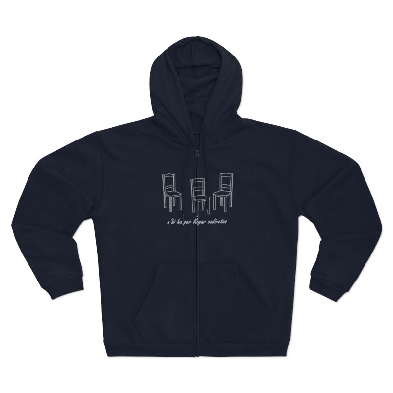 Sudadera capucha con cremallera premium - Azul marino - Cadiretes