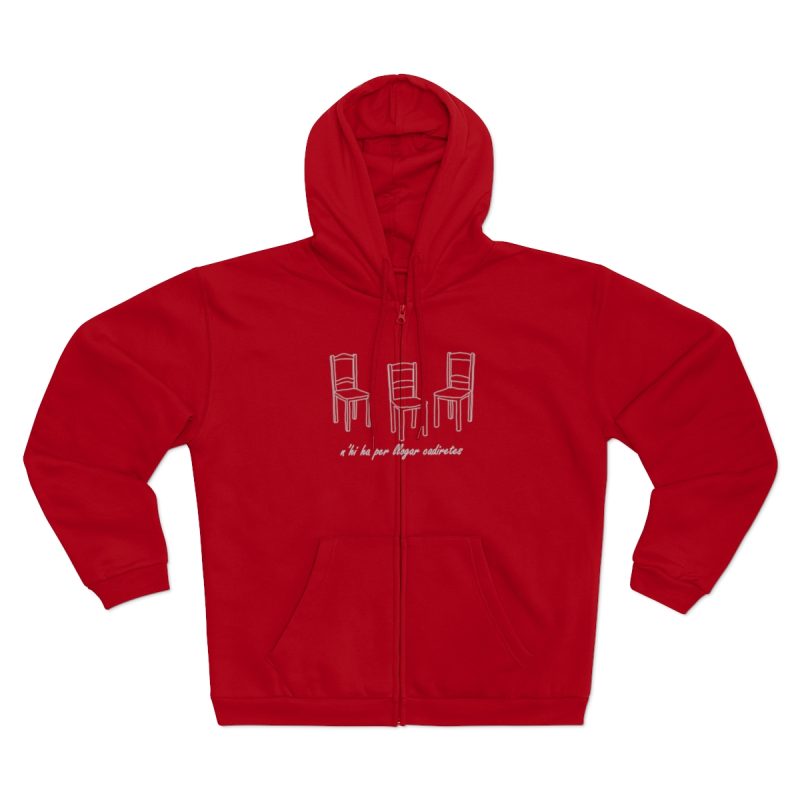Sudadera capucha con cremallera premium - Rojo - Cadiretes
