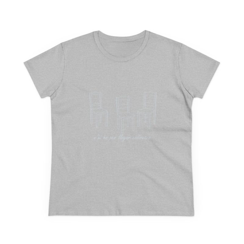 Camiseta mujer algodon medio - Gris deportivo - Cadiretes