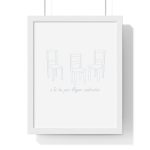 Poster enmarcado vertical - Blanco - Cadiretes