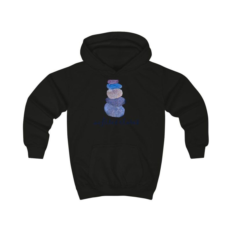 Sudadera con capucha infantil - Negro azabache - Ses fites clares
