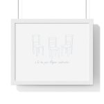 Poster enmarcado horizontal - Blanco - Cadiretes