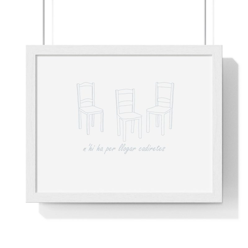 Poster enmarcado horizontal - Blanco - Cadiretes