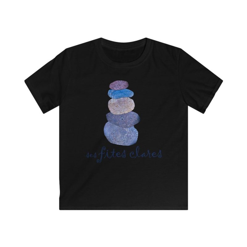 Camiseta infantil Softstyle - Negro - Ses fites clares