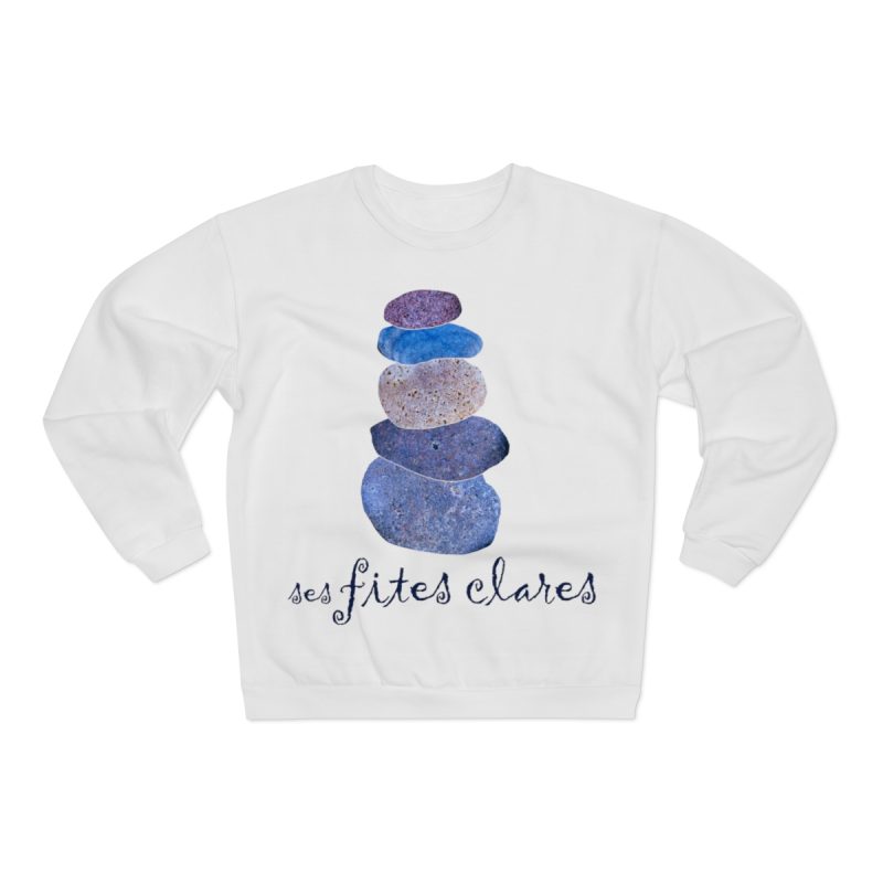 Sudadera cuello redondo premium - Blanco - Ses fites clares