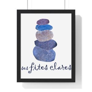 Poster enmarcado vertical - Negro - Ses fites clares