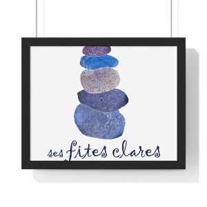 Poster enmarcado horizontal - Negro - Ses fites clares