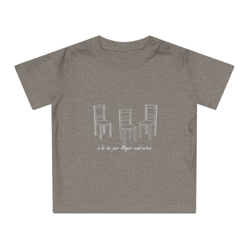Camiseta de bebe - Gris jaspeado melange - Cadiretes