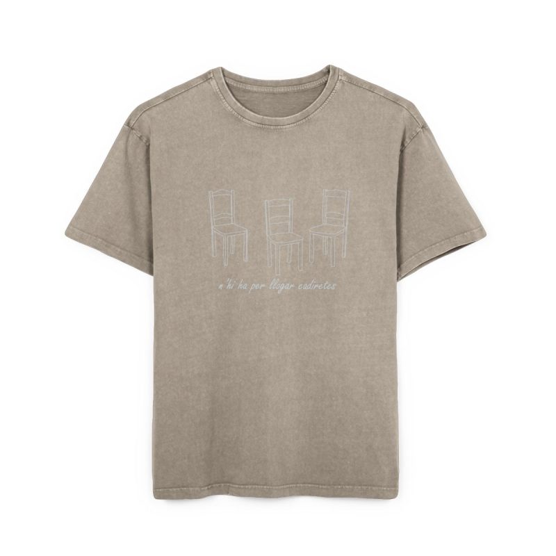Camiseta oversize lavado acido - Caqui oscuro - Cadiretes