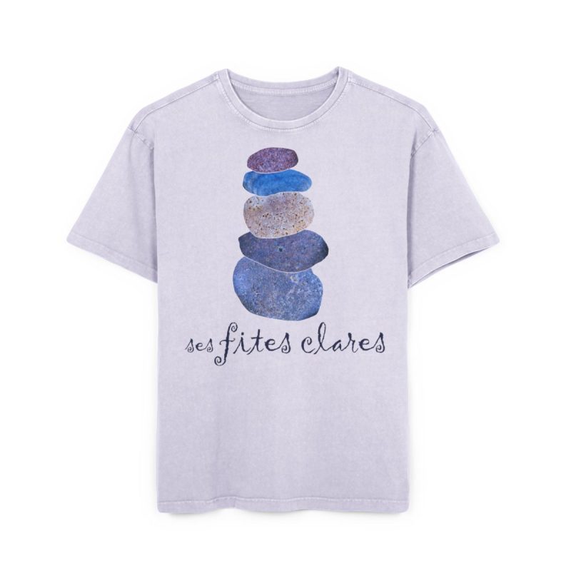 Camiseta oversize lavado acido - Lila suave - Ses fites clares