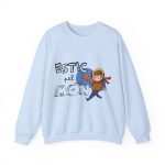Sudadera cuello redondo - Azul claro - Camiseta «Estic pel món» Sudadera cuello redondo - Azul claro - Camiseta «Estic pel món»
