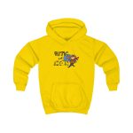 Sudadera con capucha infantil - Amarillo sol - Camiseta «Estic pel món» Sudadera con capucha infantil - Amarillo sol - Camiseta «Estic pel món»