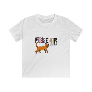 Camiseta infantil Softstyle - Blanco - Dimarts a passejar gats