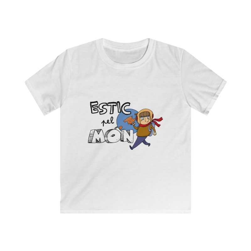 Camiseta infantil Softstyle - Blanco - Camiseta «Estic pel món»