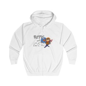 Sudadera con capucha y cremallera - Blanco artico - Camiseta «Estic pel món»