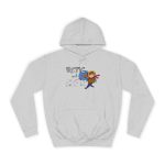 Sudadera universitaria - Gris jaspeado claro - Camiseta «Estic pel món» Sudadera universitaria - Gris jaspeado claro - Camiseta «Estic pel món»