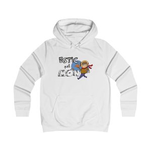 Sudadera universitaria mujer - Blanco artico - Camiseta «Estic pel món»