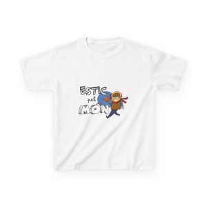 Camiseta infantil algodon grueso - Blanco - Camiseta «Estic pel món»