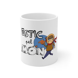 Taza de ceramica - Camiseta «Estic pel món»