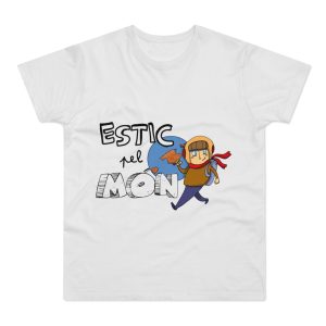 Camiseta hombre punto liso - Blanco - Camiseta «Estic pel món»