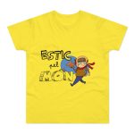 Camiseta hombre punto liso - Amarillo solar - Camiseta «Estic pel món» Camiseta hombre punto liso - Amarillo solar - Camiseta «Estic pel món»