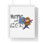 Poster enmarcado vertical - Blanco - Camiseta «Estic pel món» Poster enmarcado vertical - Blanco - Camiseta «Estic pel món»