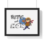 Poster enmarcado horizontal - Negro - Camiseta «Estic pel món» Poster enmarcado horizontal - Negro - Camiseta «Estic pel món»